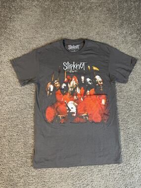Slipknot Shirt Mens M Gray Graphic Crew Neck Cotton Regular Fit Back Print